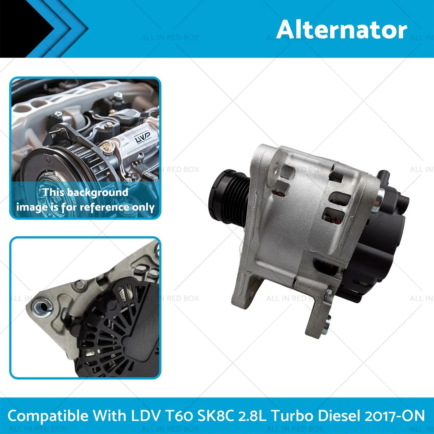 120A Alternator for LDV T60 SK8C 2.8 Turbo Diesel (2017-On)