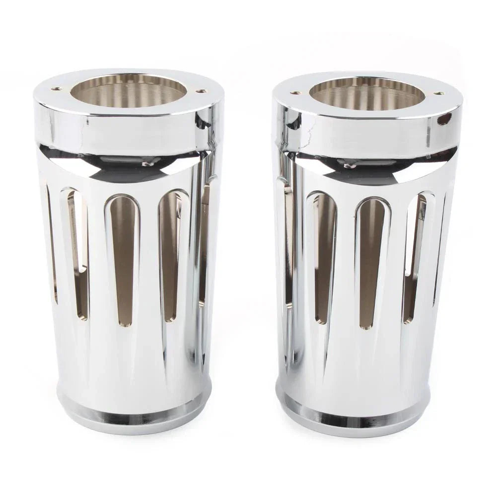 Chrome Fork Boot Slider Cover for Harley Touring Road King Glide (1980-2024)