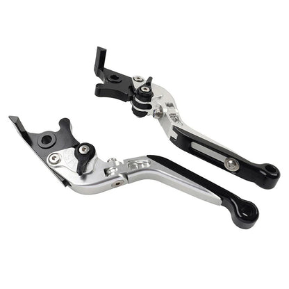 Silver Extendable Brake Clutch Levers for Kawasaki Z1000 ZX6R 2007-2018