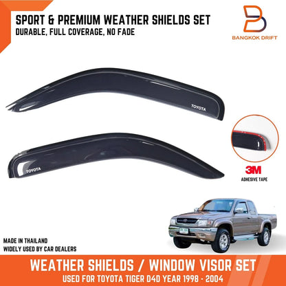 Weather Shield Window Visor Rain Guard for Toyota Hilux (1997-2004)