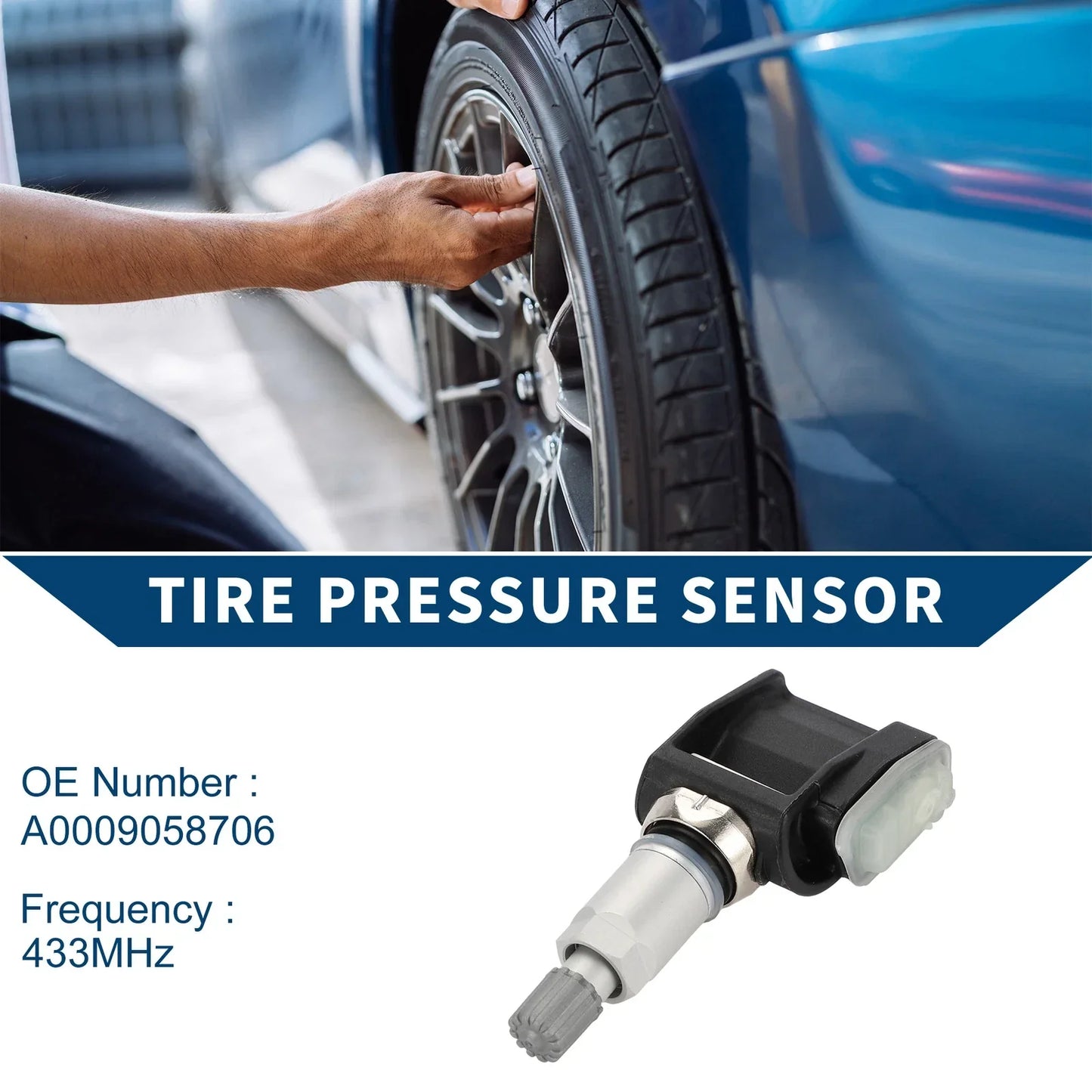 Tire Pressure Sensor for Mercedes-Benz C300 (2022-2024) 1 x 433MHz