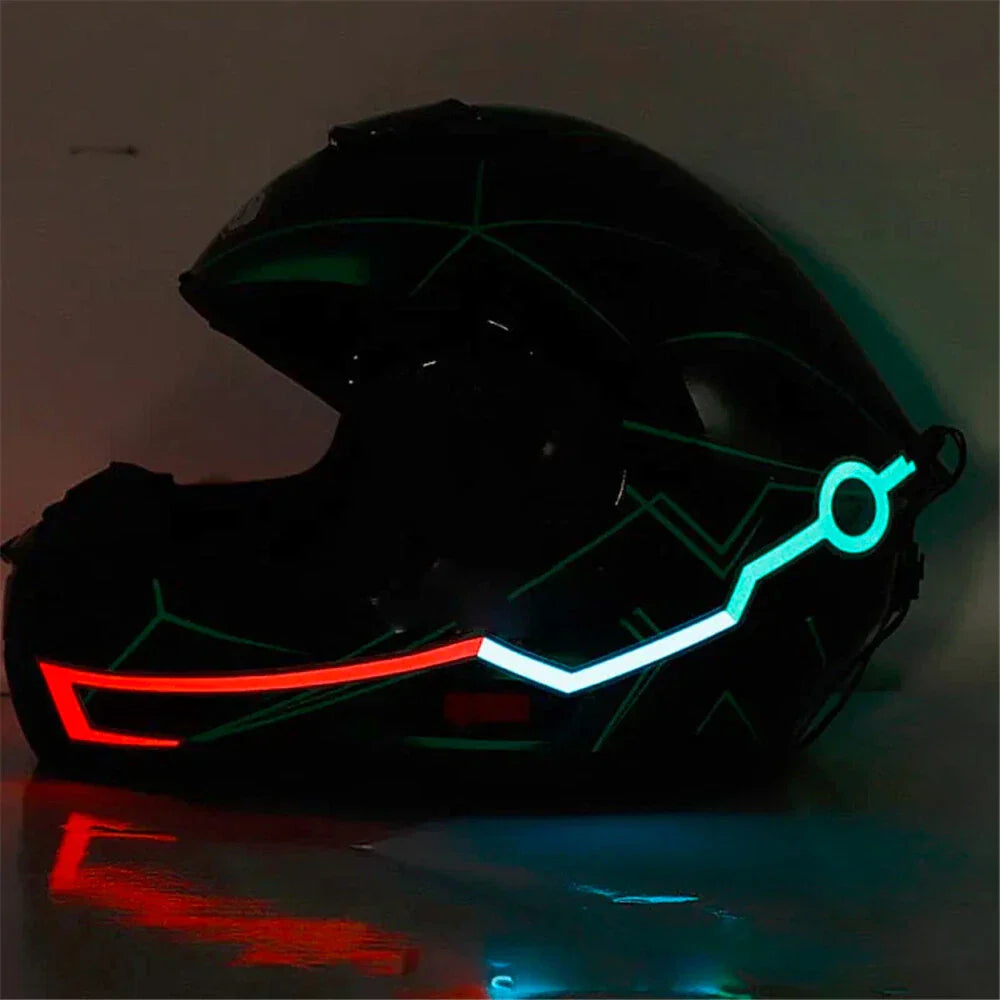 LED Night Signal Light Stripe Sticker for Motorcycle Helmet