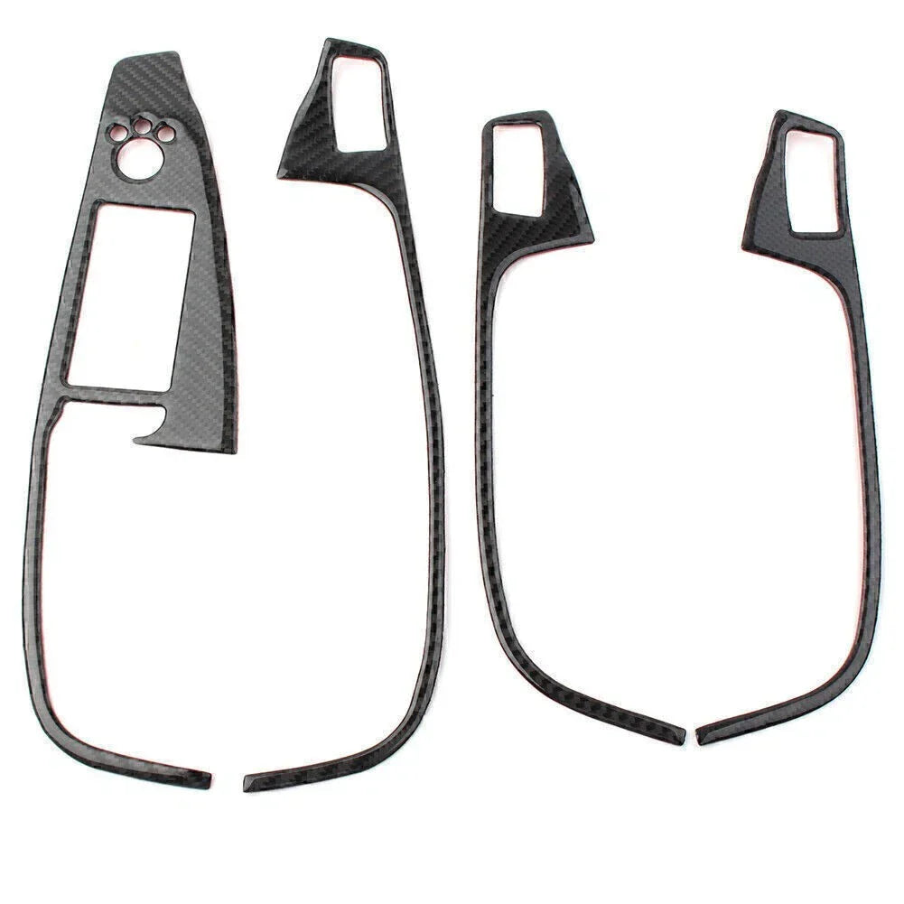 4 x RHD Carbon Window Switch Button Covers for Audi Q5 (2009-2017)