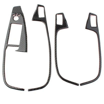 4 x RHD Carbon Window Switch Button Covers for Audi Q5 (2009-2017)