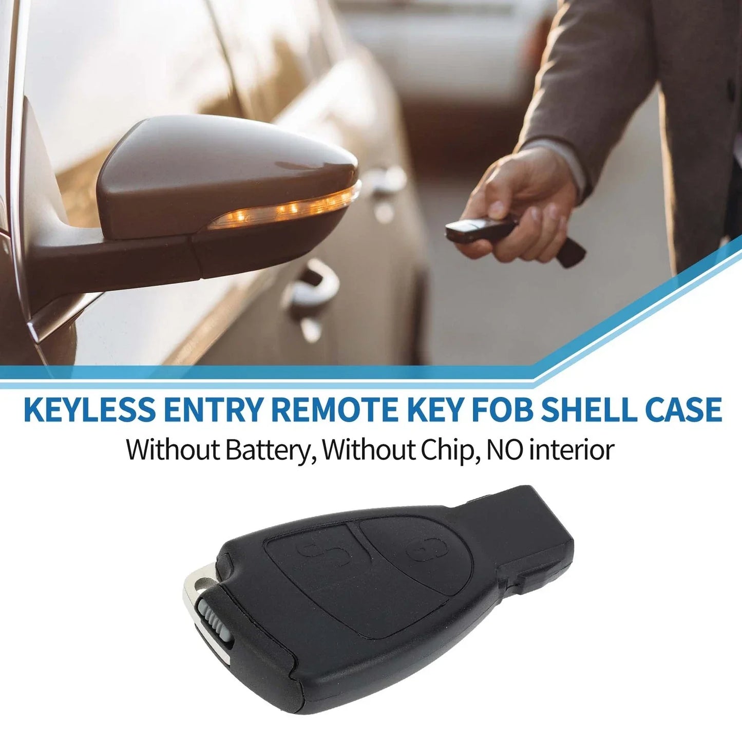 Keyless Entry Remote Key Shell Case for Mercedes-Benz C Class (2001-2007)