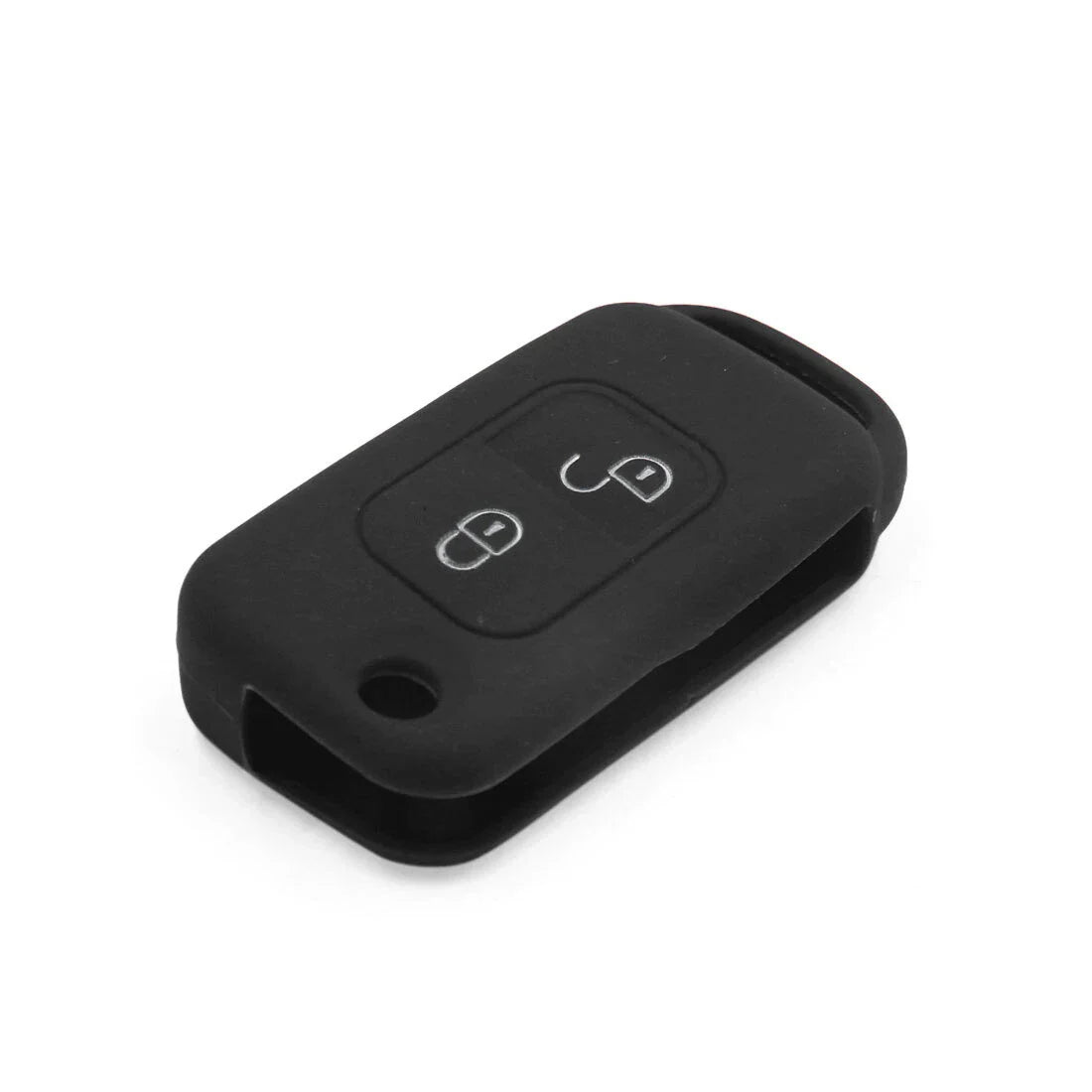 Black Silicone Key Fob Cover Case for Mercedes Benz 124 126 W140 (1980-1995)