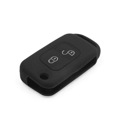 Black Silicone Key Fob Cover Case for Mercedes Benz 124 126 W140 (1980-1995)