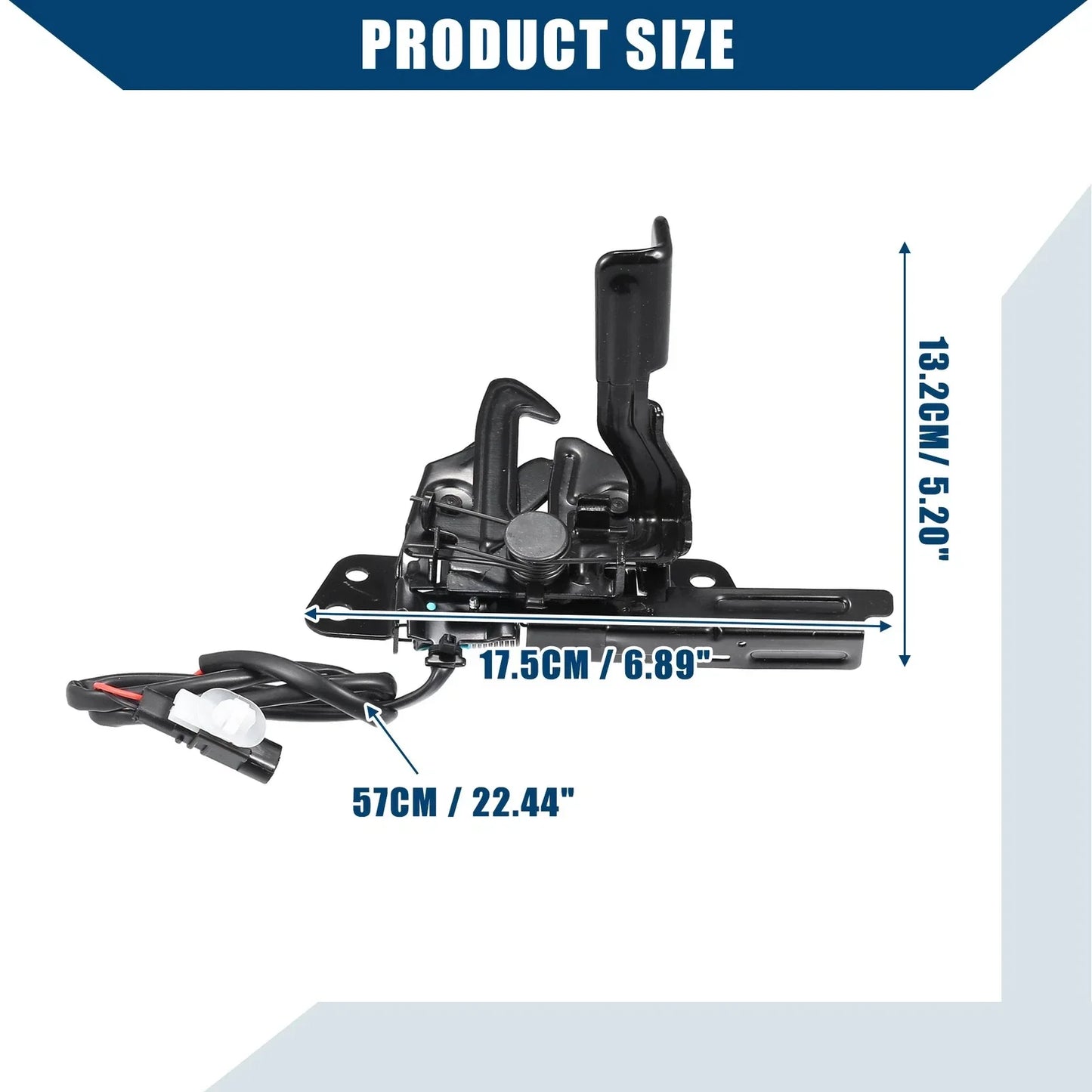 Hood Lock Latch for Hyundai Elantra 2016-2018 Durable Metal Black
