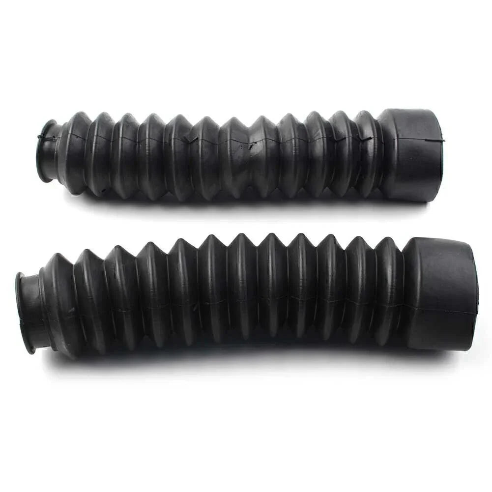 Rubber Front Fork Dust Cover Boots for Motorcycle Universal Black