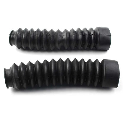 Rubber Front Fork Dust Cover Boots for Motorcycle Universal Black