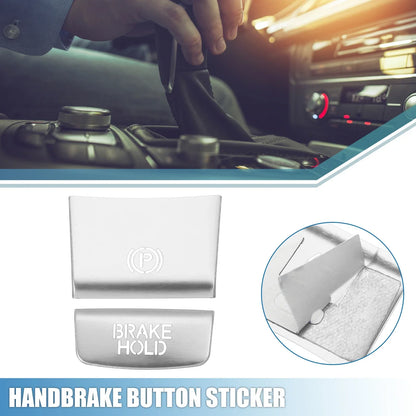 2 x Handbrake Button Stickers with Adhesive Covers for Honda HR-V (2016-2023)