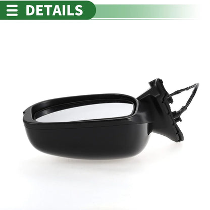 Right Side Door Mirror Replacement for Honda Fit (2015-2020) Gloss Black
