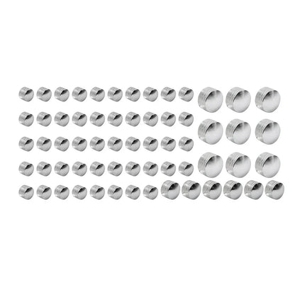 63 Pcs Chrome Engine Topper Bolt Caps for Harley Softail FXST (2000-2006)