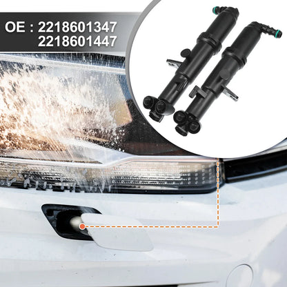 Front Left Right Headlight Washer Nozzles for Mercedes-Benz CL 550 (2007)