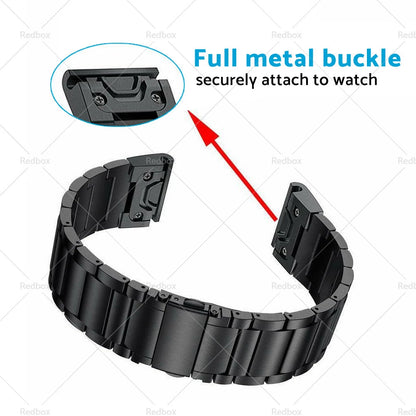22mm Stainless Steel Quick Fit Watch Band for Garmin Fenix 5 6