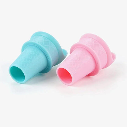 4 x Reusable Mini Ice Cream Cone Scoop Holders for Birthday Party Pink & Blue