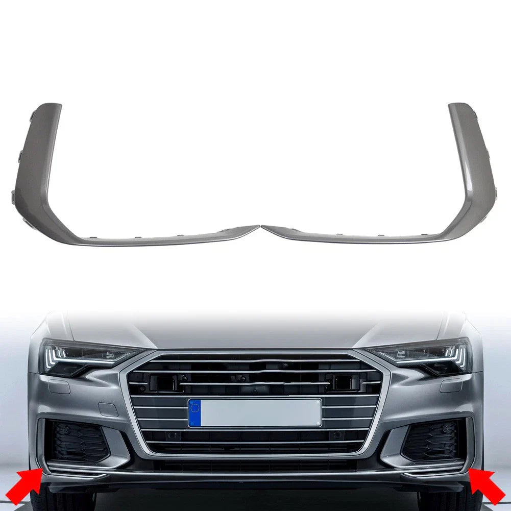 Front Bumper Lower Side Grill Cover for Audi A6 C8 S6 (2019-2024) 1 Pair