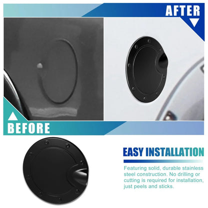 Black Fuel Tank Cover Door Gas Filler Cap for Dodge Ram (2010-2017)