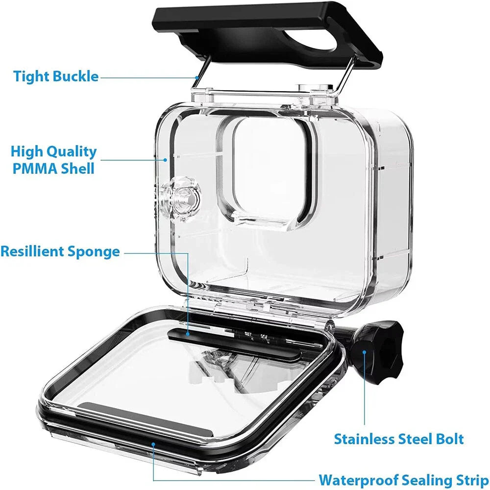 Waterproof Underwater Housing Case for GoPro Hero 12 11 10 9 (2023-2023)