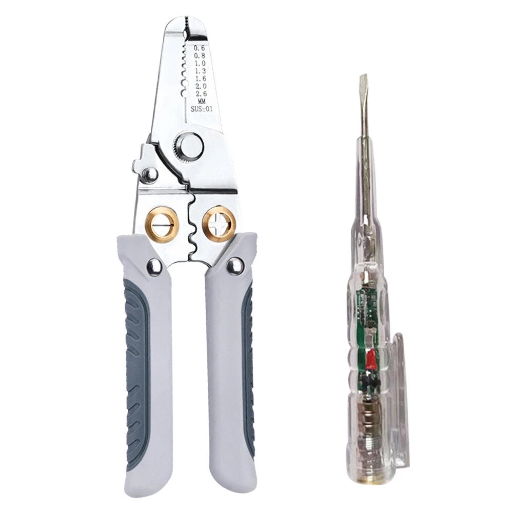 Multifunctional Wire Stripper Pliers Electric Cable Crimper Cutter Tool