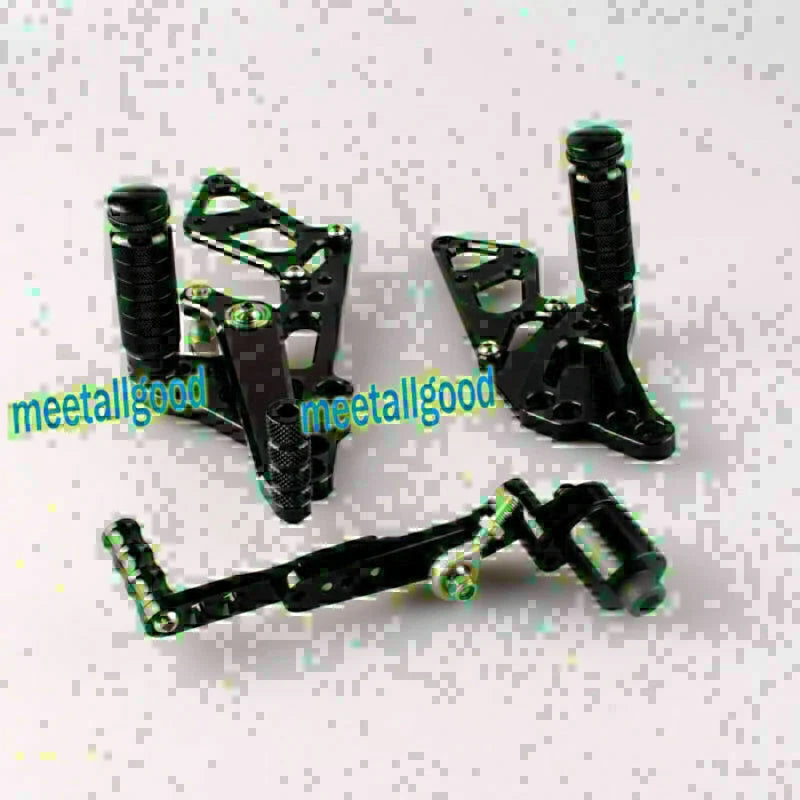 Black Rearset Foot Pegs for Suzuki GSXR600 GSXR750 (2011-2023)