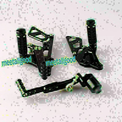 Black Rearset Foot Pegs for Suzuki GSXR600 GSXR750 (2011-2023)