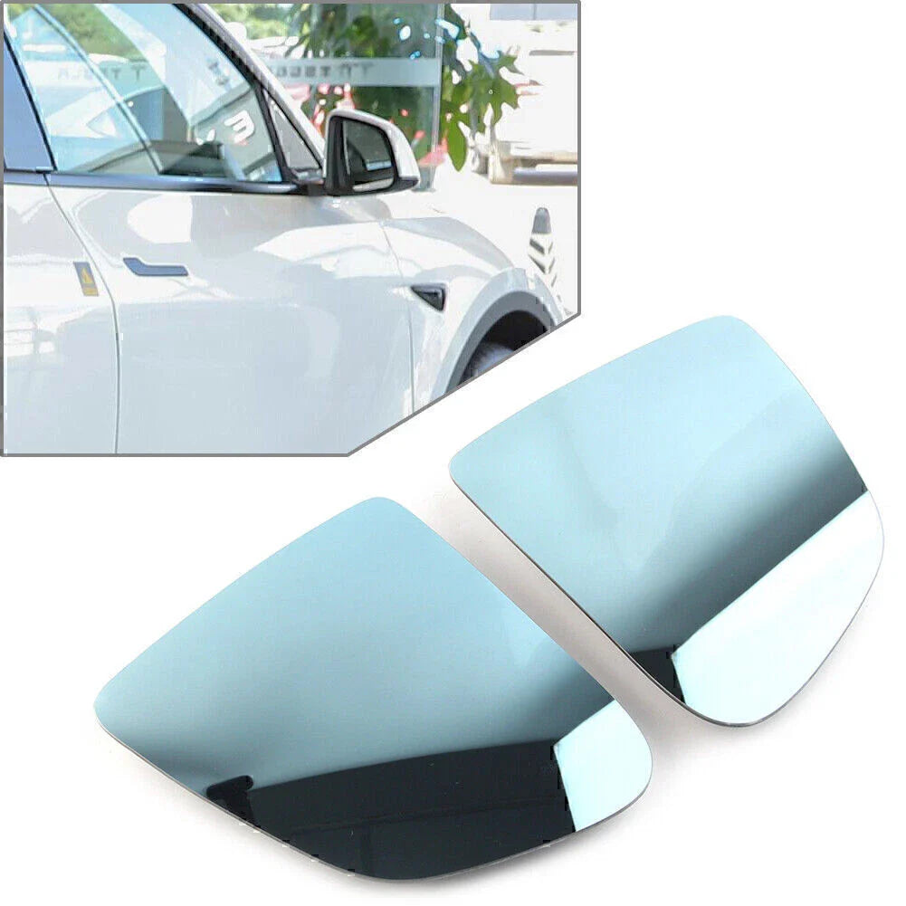 Front Blue Lens Heating Waterproof Rearview Mirror for Tesla Model Y (2020-2023)