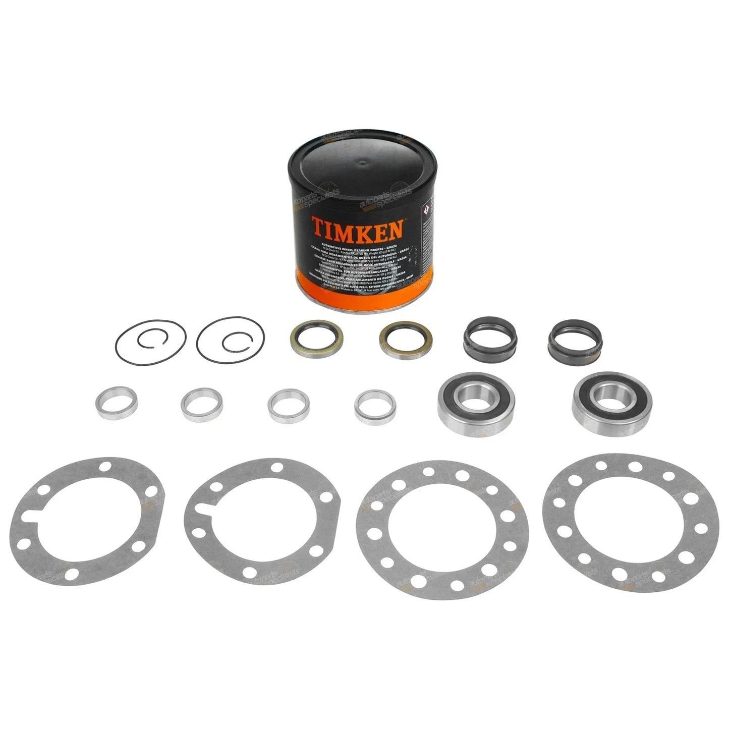 2 x Rear Wheel Bearing Kits + Grease for Toyota Hilux KZN165 (1999–2005)