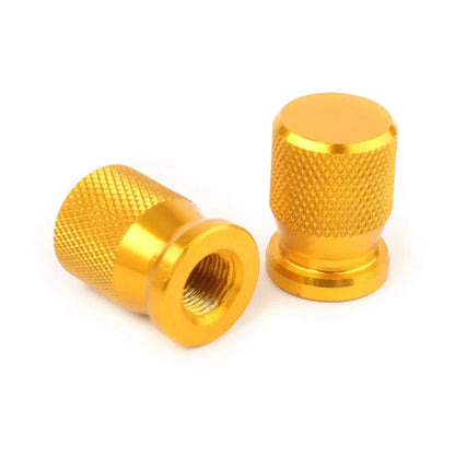Gold Tire Valve Caps for Car Wheel Rim Dust Cover Ventil - Fits Various Models