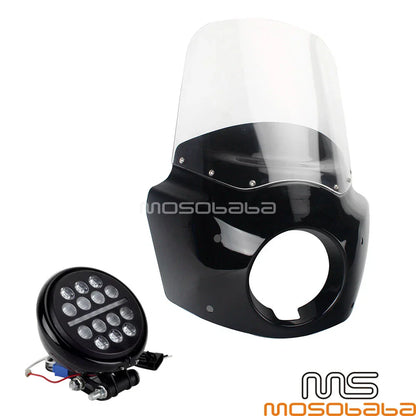 Front Fairing Windshield LED Hi/Low Headlight for Softail Low Rider S (20-23)