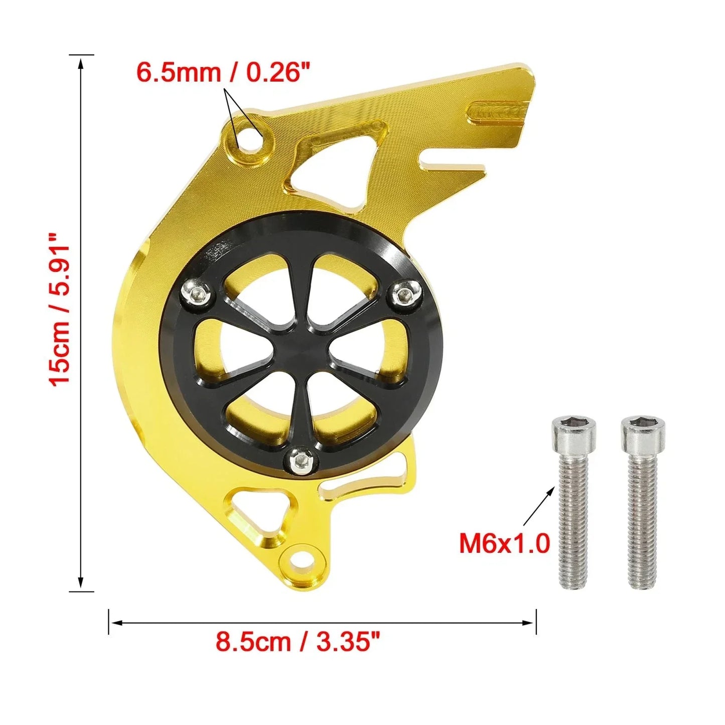 Gold Tone Motorbike Chain Guard Sprocket Engine Cover for Honda MSX125 (2013-2023)