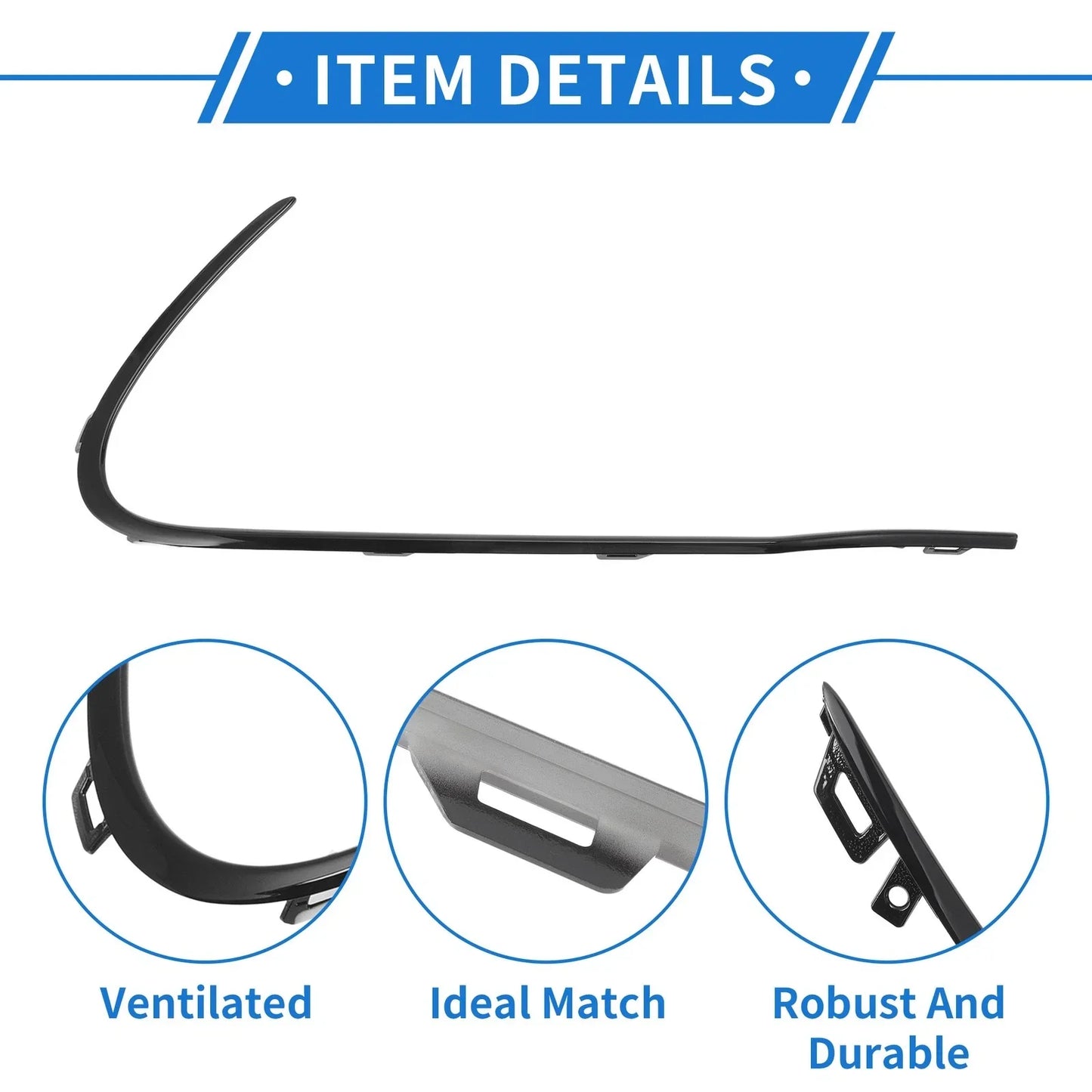 Front Right Bumper Grille Trim for Mercedes-Benz W223/S 4Matic (2021-2024)