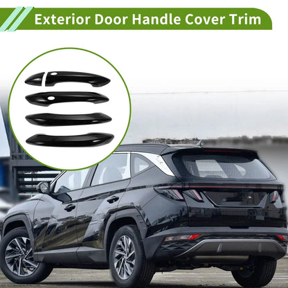 Exterior Door Handle Cover Trim for Hyundai Tucson (2022-2024) Gloss Black ABS