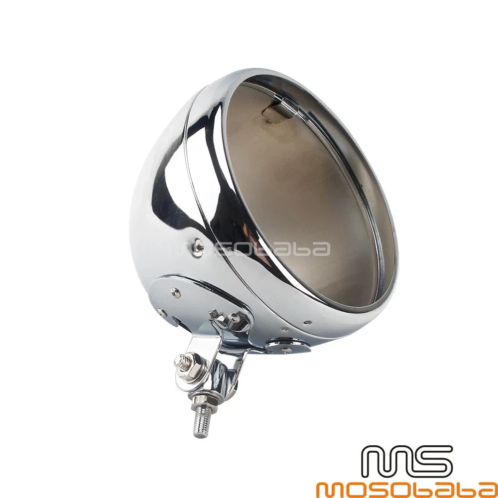 7" Chrome Universal LED Headlight Lamp Bucket Cover for Harley XL883
