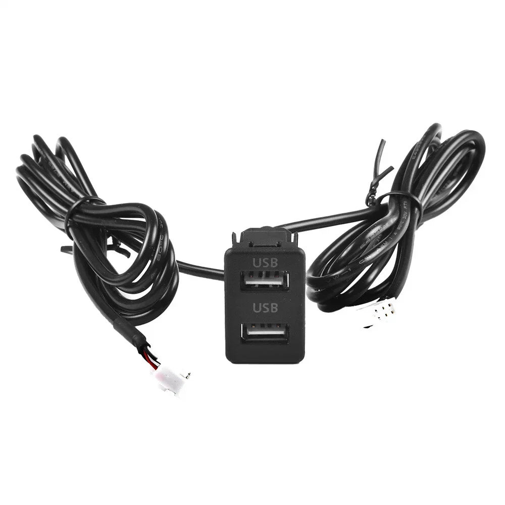 4.6 Pin to Dual USB Port Extension Cable Adapter for Car Multimedia Head Unit