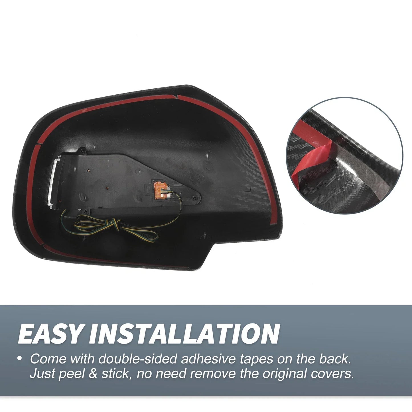 Rearview Mirror Cover Overlay Gloss Black for Lexus RX330 RX350 (2003)
