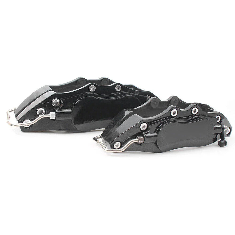 4 x 3D Metal Brake Caliper Covers for Universal Front & Rear Car Black