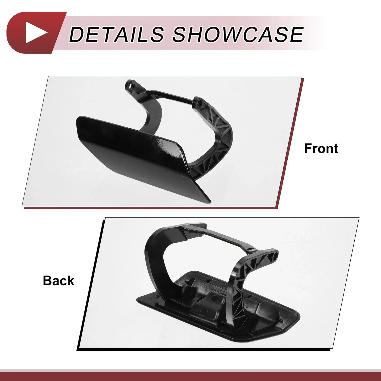 Front Right Washer Nozzle Cover for Mercedes-Benz GL350 (2013-2016) Black
