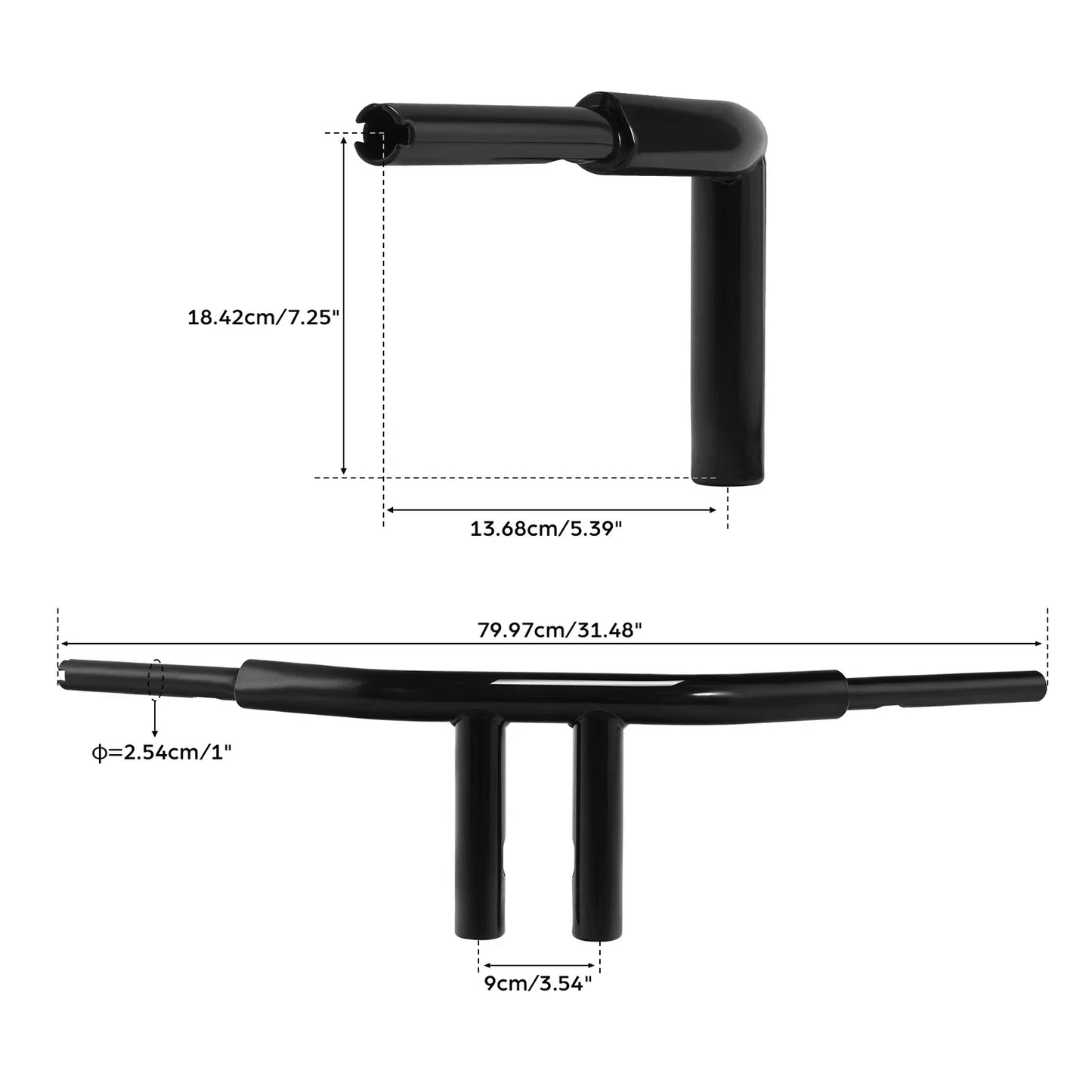 8" Rise T Bar Handlebar for Harley Softail Deluxe Fat Bob (2018-2024)