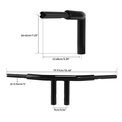 8" Rise T Bar Handlebar for Harley Softail Deluxe Fat Bob (2018-2024)