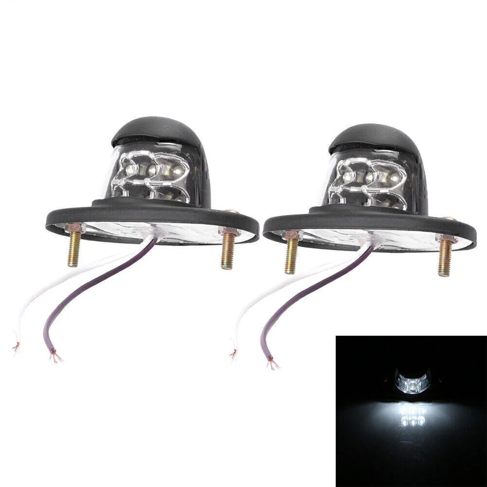 Universal 12V 6 LED White License Plate Lights for Car Truck SUV
