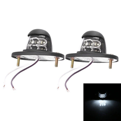 Universal 12V 6 LED White License Plate Lights for Car Truck SUV