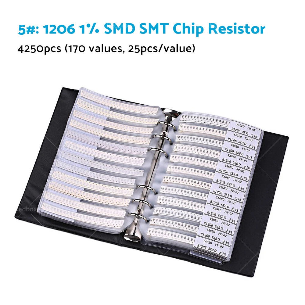 SMD/SMT Capacitor Chip Resistor Samples Book Kit 0201/0402/0603/0805/1206