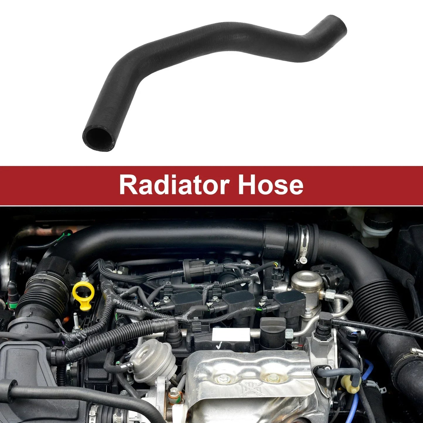 Radiator Hose for Honda Civic 2006-2011 Rubber Black 1 x Hose