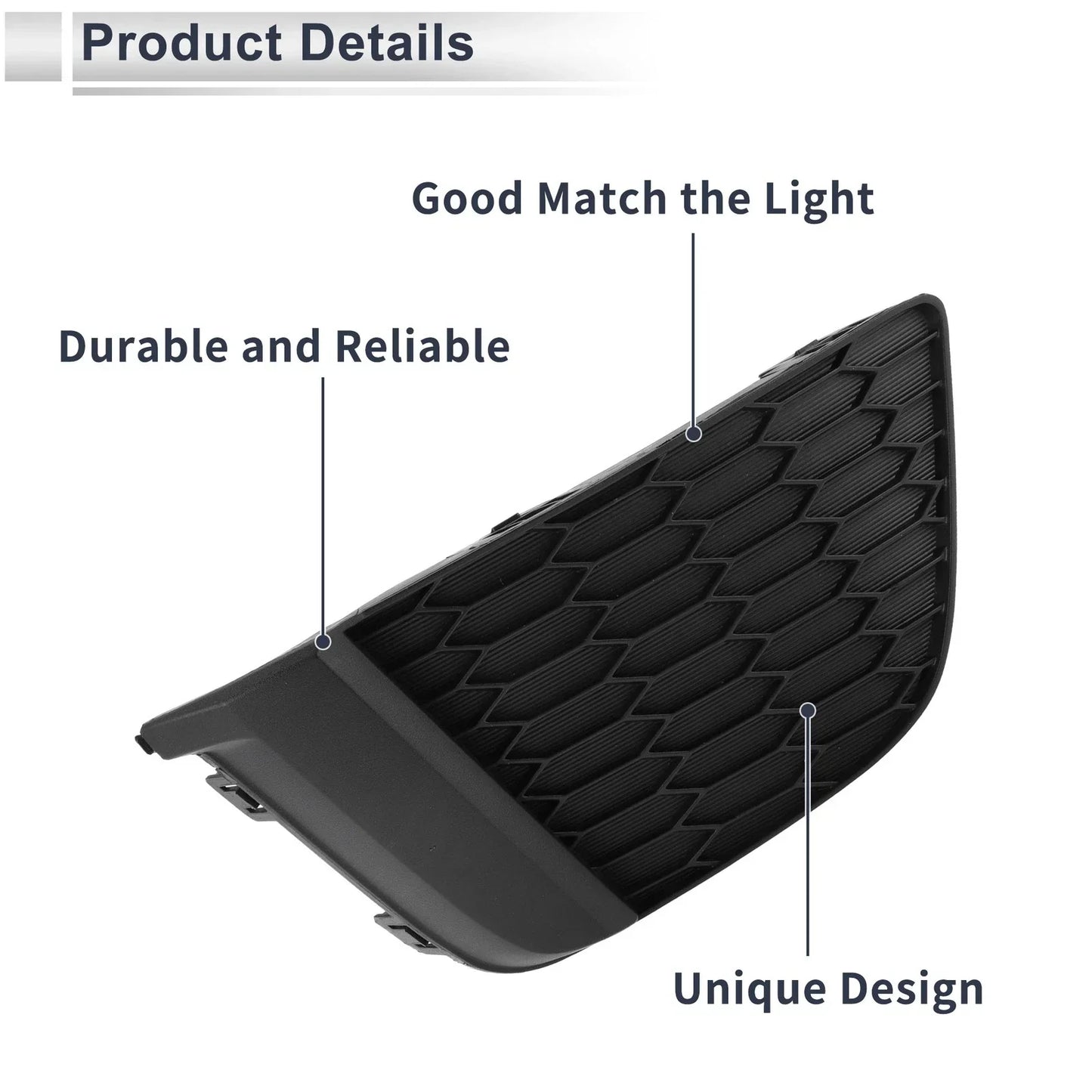 Right Front Fog Light Grill for Honda Fit (2015-2017) - 1 x Black Cover
