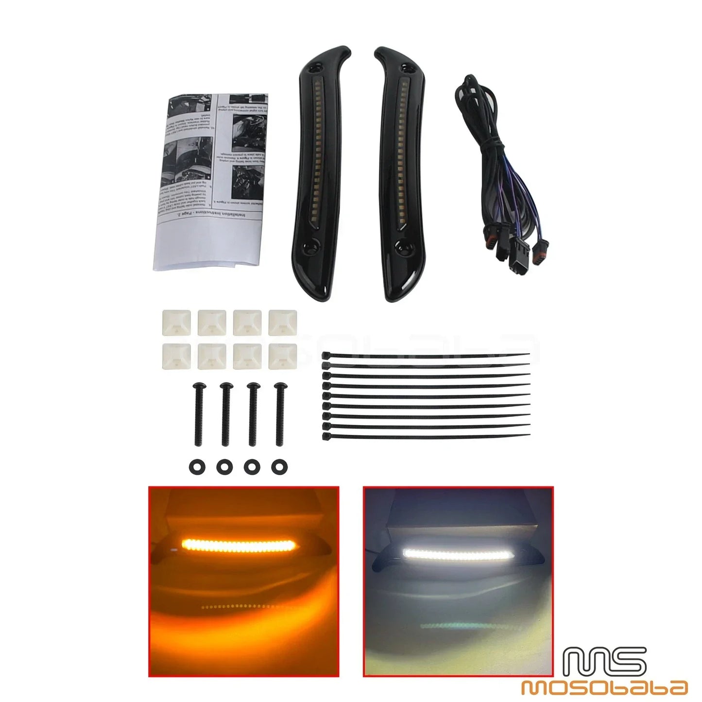 Windshield DRL Turn Signal Light for Harley Softail Low Rider El Diablo FXRST (2022)