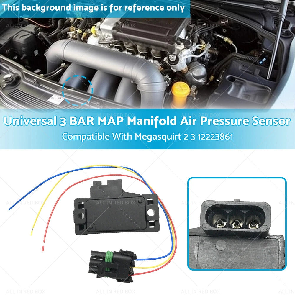 3 BAR Manifold Air Pressure Sensor for Megasquirt (Universal)