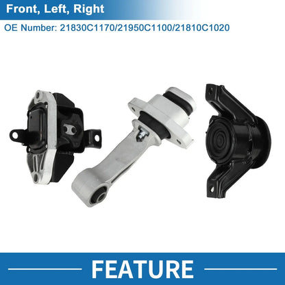 Engine Motor Trans Mount Set for Hyundai Sonata (2016-2018)