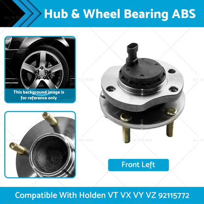 LH Front Hub & Wheel Bearing ABS for Holden VT VX VY VZ (1997-2006)