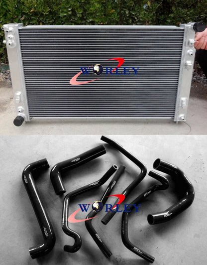 Aluminum Radiator + Black Hose for Holden VT VX VU HSV Commodore V8 (1997-2002)